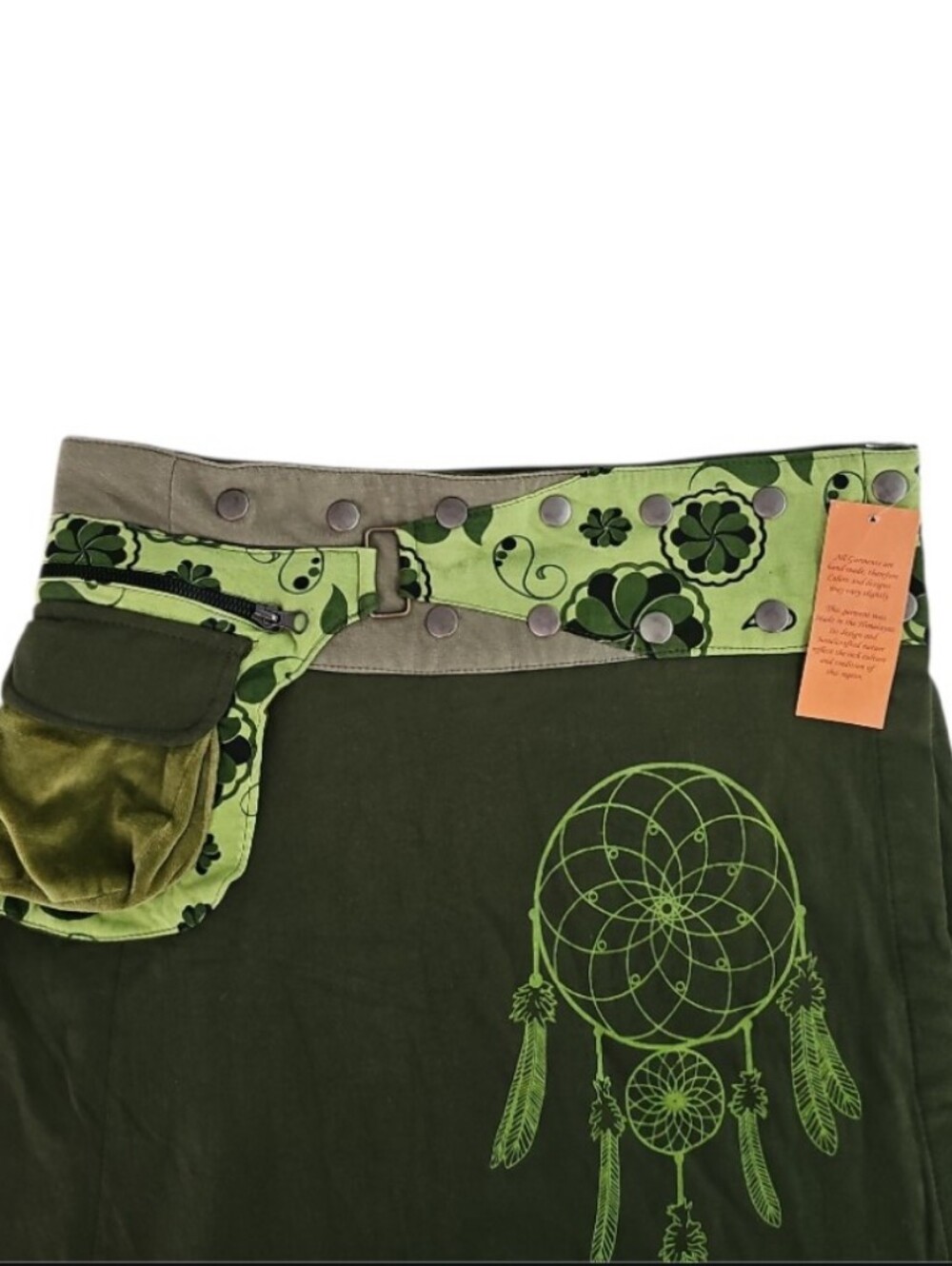 Kathmandu Imports Handmade Nepal Festival Mini Skirt Dreamcatcher Utility Pouch - Picture 7 of 15
